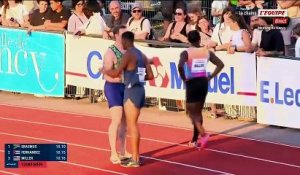 Emile Erasmus remporte le 100m - Athlé - Meeting de Nancy (H)