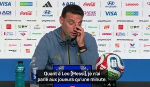Argentine - Scaloni : “Les jeunes regardent Messi et n’en croient pas leurs yeux”