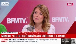 Défaite de la France en demi-finale du Mondial: "C'est une déception évidemment mais elle nous a fait rêver", déclare Maud Bregeon, porte-parole du gouvernement