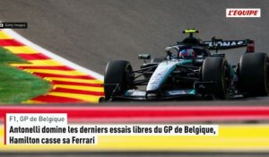 Antonelli domine les derniers essais libres du GP de Belgique, Hamilton casse sa Ferrari - F1 - GP de Belgique