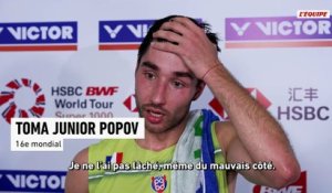 Toma Junior Popov après sa qualification en finale de l'Open de Chine, une première pour un Français en Super 1000 : « Je peux mettre la barre encore plus haut » - Badminton
