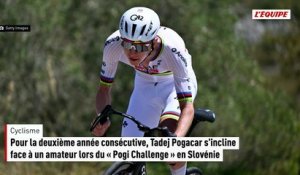 Pour la deuxième année consécutive, Tadej Pogacar s'incline face à un amateur lors du « Pogi Challenge » en Slovénie - Cyclisme