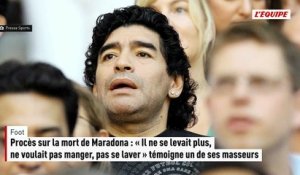Procès sur la mort de Maradona : « Il ne se levait plus, ne voulait pas manger, pas se laver » témoigne un de ses masseurs - Foot - Justice