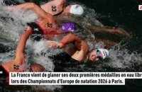 Marc-Antoine Olivier et Logan Fontaine glanent deux médailles en eau libre, la France compte trois podiums aux Championnats d'Europe de natation 2026 - Natation - Championnats d'Europe (H)