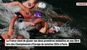 Marc-Antoine Olivier et Logan Fontaine glanent deux médailles en eau libre, la France compte trois podiums aux Championnats d'Europe de natation 2026 - Natation - Championnats d'Europe (H)