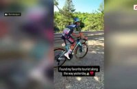 Tadej Pogacar s'est rendu sur les routes du Tour de France femmes pour supporter sa compagne Urska Zigart - Cyclisme - Tour de France femmes avec Zwift