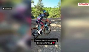 Tadej Pogacar s'est rendu sur les routes du Tour de France femmes pour supporter sa compagne Urska Zigart - Cyclisme - Tour de France femmes avec Zwift