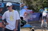 Tour de France Femmes 2026 - Tadej Pogacar supporte Urska Zigart au bord de la route