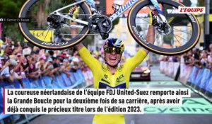 Demi Vollering triomphe en solitaire sur la dernière étape et remporte son deuxième Tour de France - Cyclisme - Tour de France femmes avec Zwift