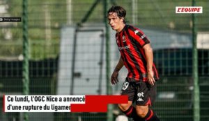 Arrivé à Nice cet été, Laurent Abergel victime d'une rupture d'un ligament croisé du genou droit - Foot - Ligue 1 - Nice
