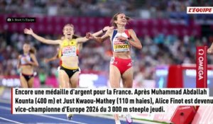Deux ans après son titre à Rome, Alice Finot décroche la médaille d'argent sur 3000 m steeple aux Championnats d'Europe - Athlé - Championnats d'Europe (F)