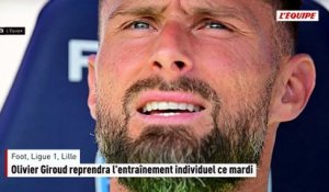 Olivier Giroud reprendra l'entraînement individuel ce mardi - Foot - Ligue 1