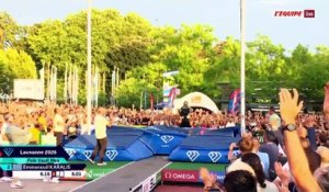 Armand Duplantis vainqueur grâce à un saut à 6,21 m après un duel haletant avec Emmanouil Karalis - Athlé - Meeting de Lausanne