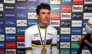 Championnats du Monde UCI Montréal 2026 - Ashlin Barry après sa médaille d'or sur la course en ligne Espoirs