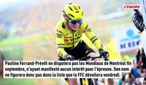 Pauline Ferrand-Prévôt absente de la liste de l'équipe de France - Cyclisme - Mondiaux (F)