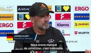 Jürgen Klopp : « Nous avons manqué de conviction » - Foot - Ligue des nations - Allemagne