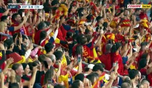 Lamine Yamal ouvre le score contre la Tchéquie d'une belle frappe enroulée - Foot - Ligue des nations - Espagne