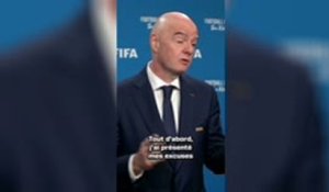 International - Infantino présente ses excuses