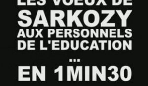Nicolas Sarkozy au personnel de l'education en 1min30