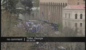 Manifestation à Tbilisi en Géorgie