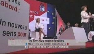 EVENEMENT,Meeting du PS pour les élections Europèennes : M.Aubry et S.Royal