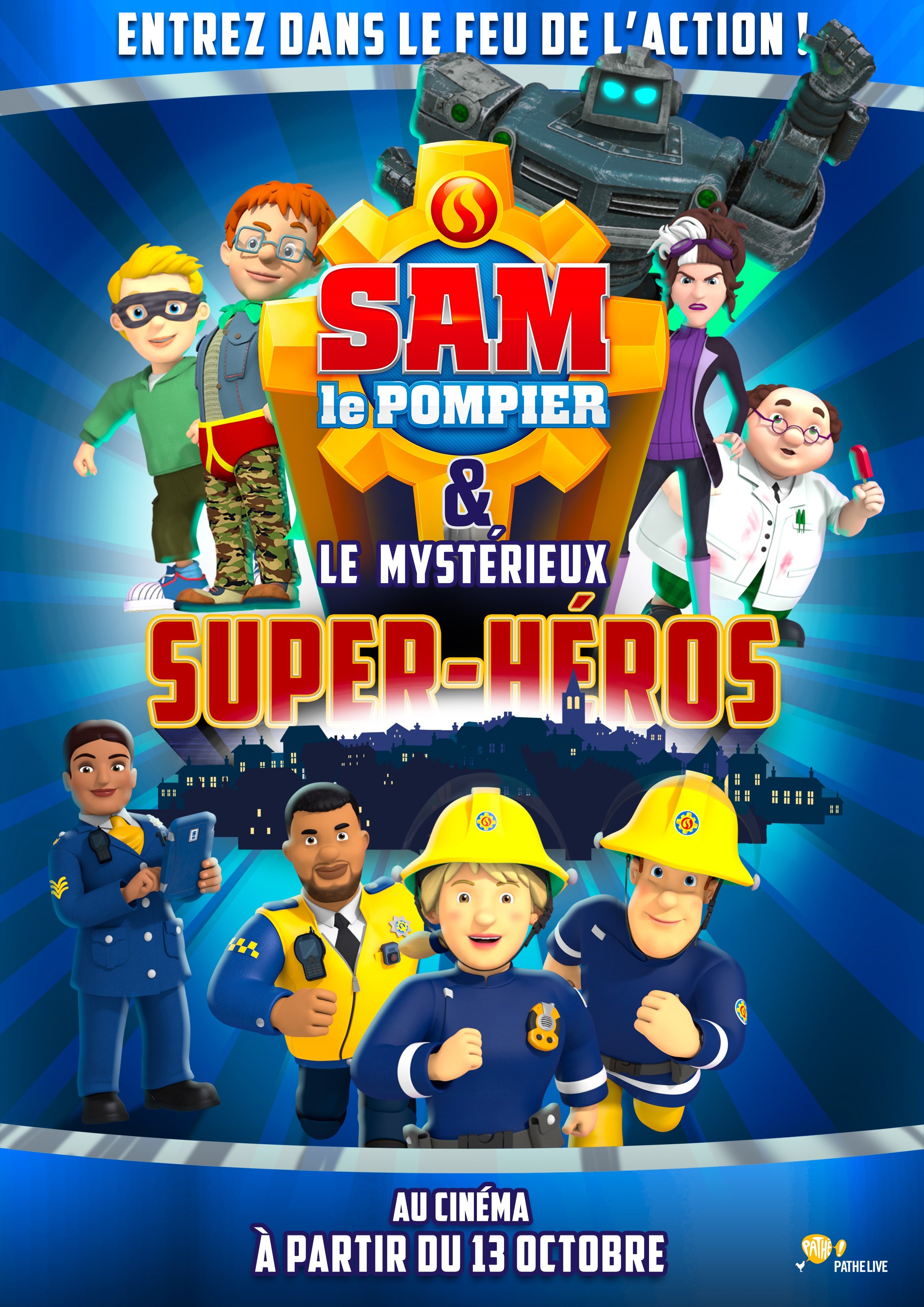 Sam le pompier & le mystérieux Super-Héros : Affiche