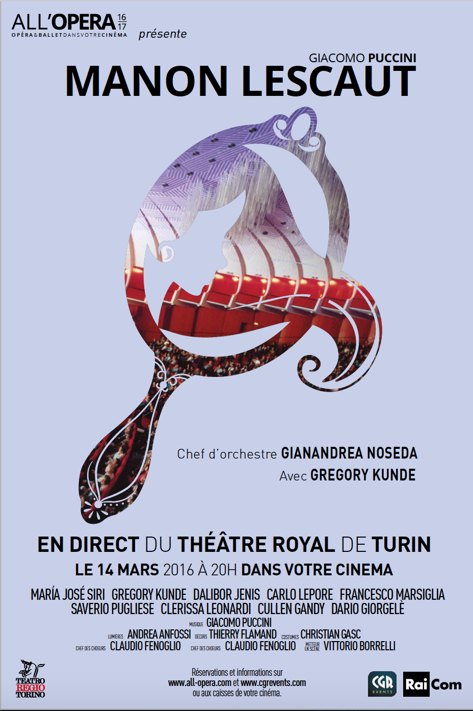 Manon Lescaut - All'Opera (CGR Events) : Affiche