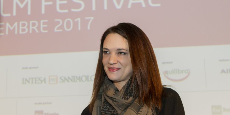 Asia Argento en interview lors du 35e Festival du Film de Turin, le 29 novembre 2017.
