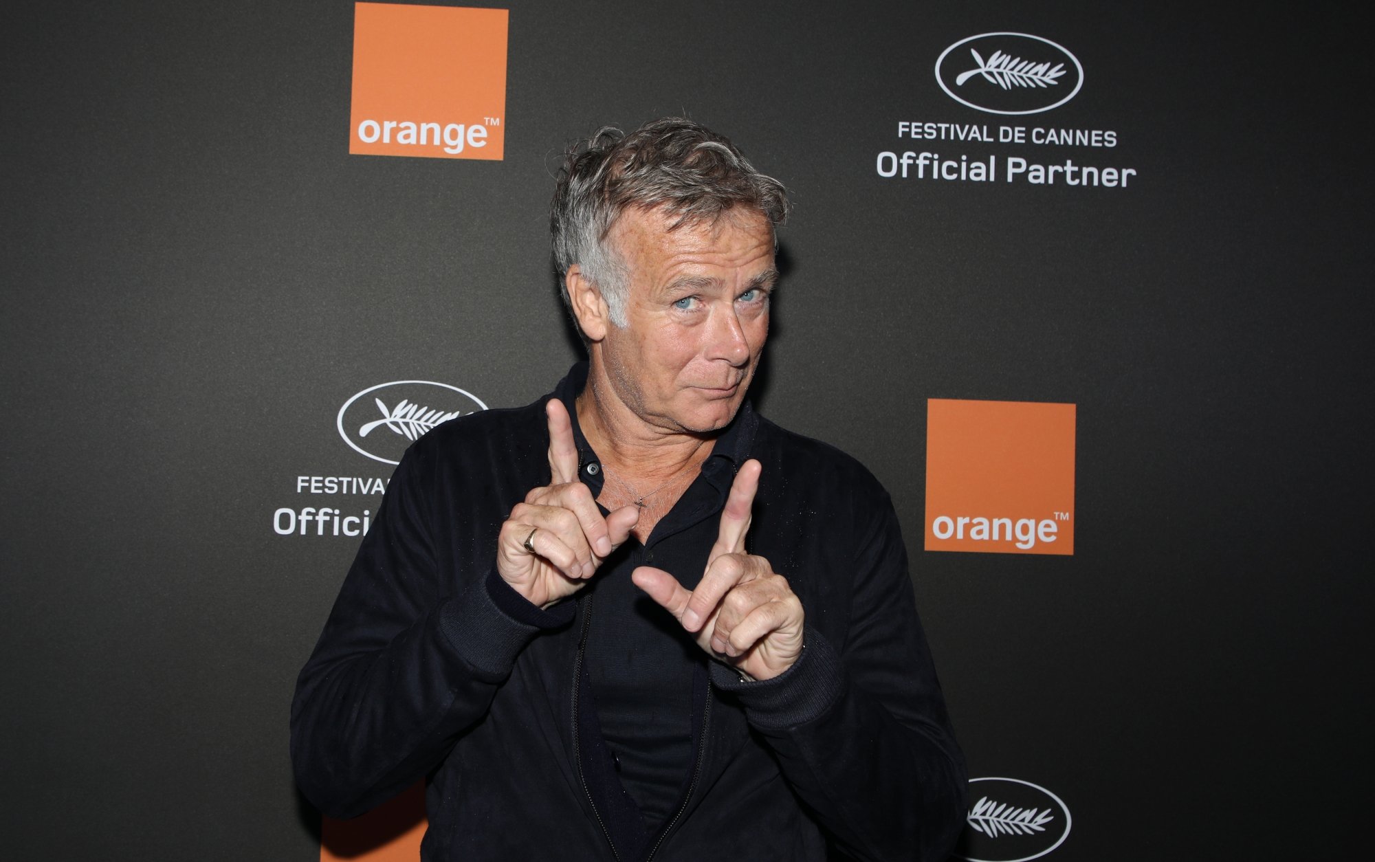 Franck Dubosc lors de la soirée Orange sur la plage de l'hôtel Majectic lors du 72e Festival de Cannes, le 18 mai 2019.