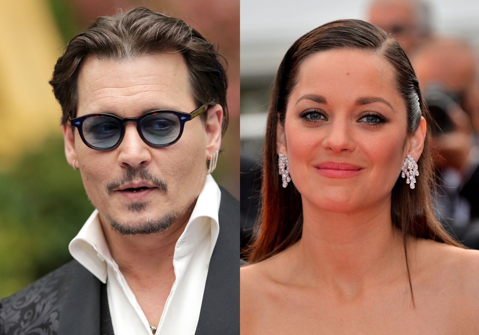 Johnny Depp à la première européenne d'Alice de l'autre côté du miroir à Londres et Marion Cotillard, venue défendre MacBeth en compétition officielle du 68ème Festival de Cannes en 2015