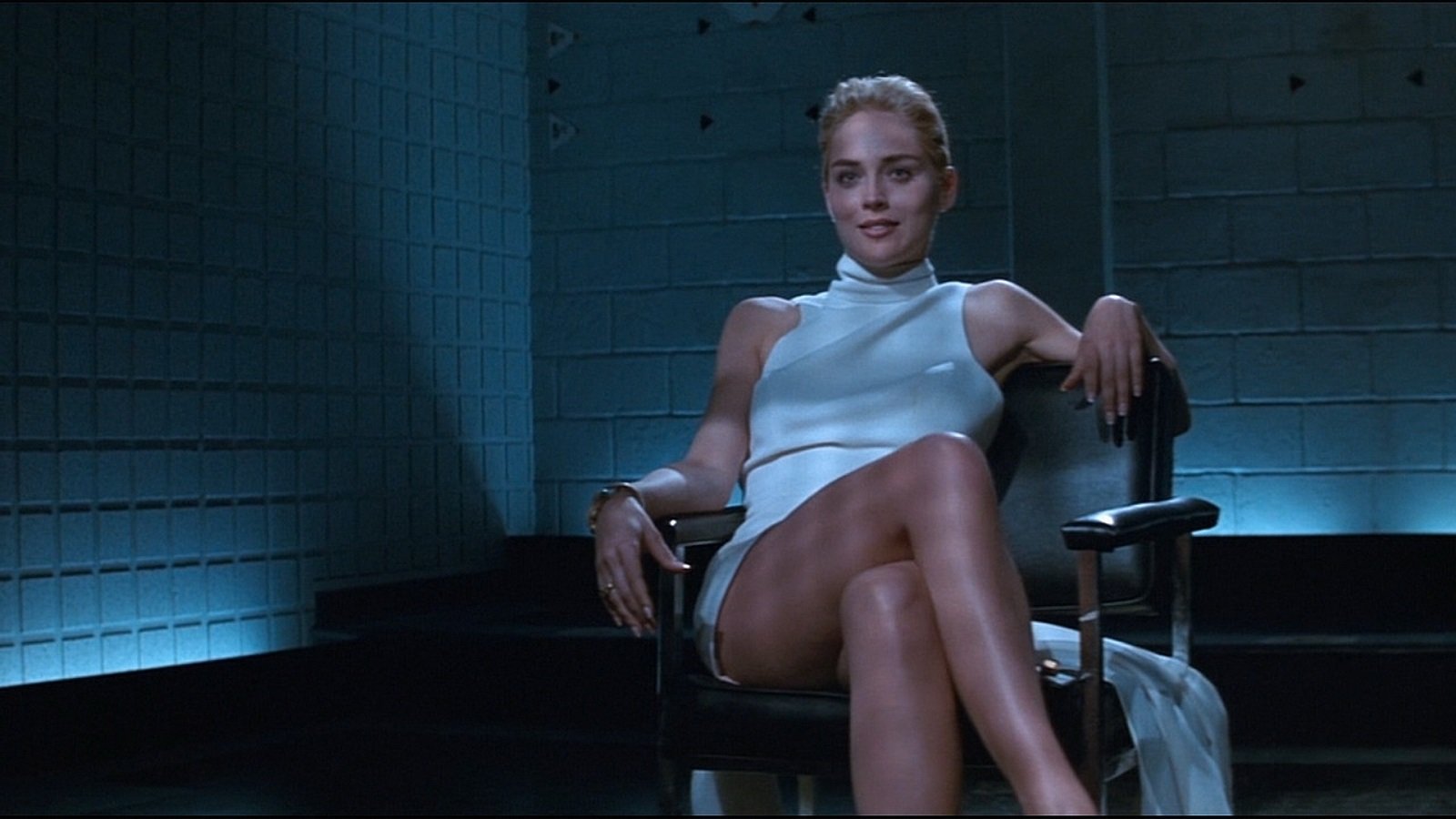 Sharon Stone dans la scène de l'interrogatoire de 