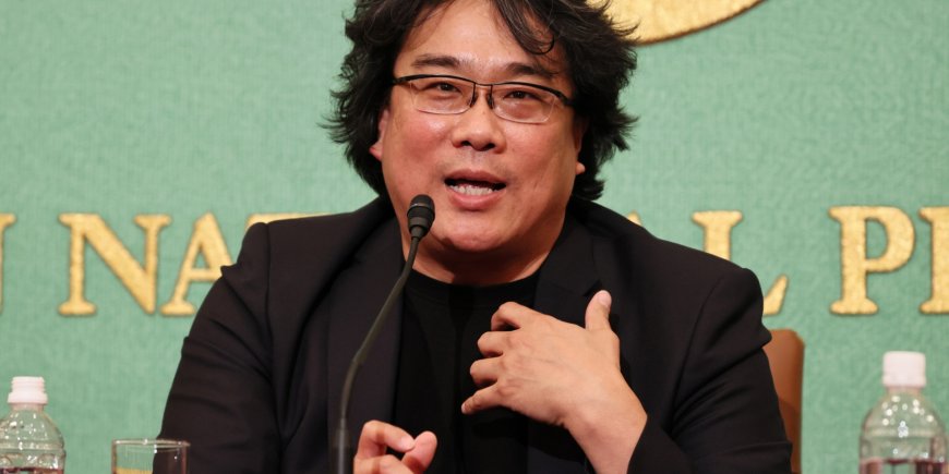Bong Joon-Ho lors d'une conférence de presse à Tokyo au Japon, le 23 février 2020.