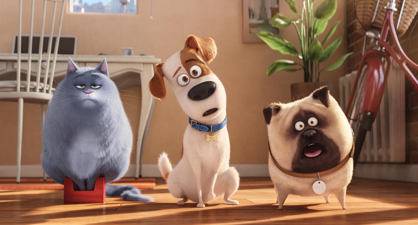 Les trois héros poilus du film d'animation Comme des bêtes