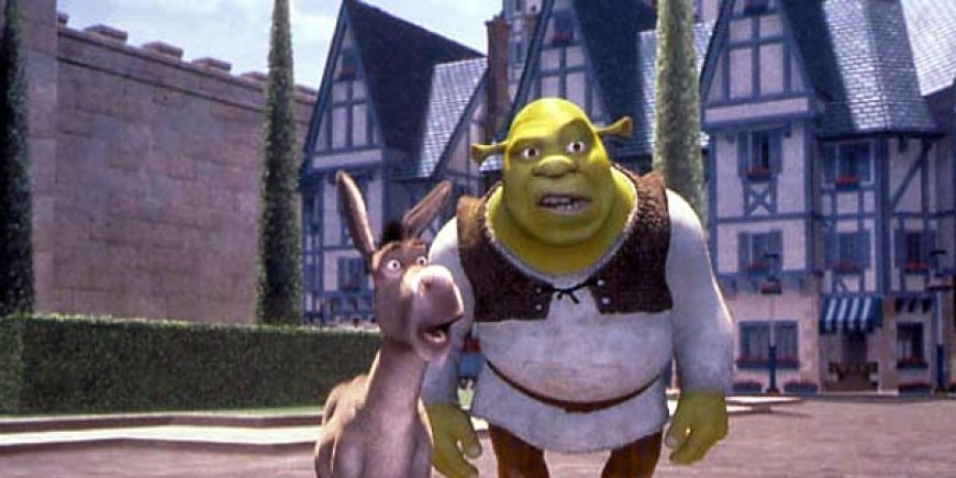 Shrek et son fidèle compagnon, L'âne, dans la première aventure cinématographique consacrée à l'ogre vert