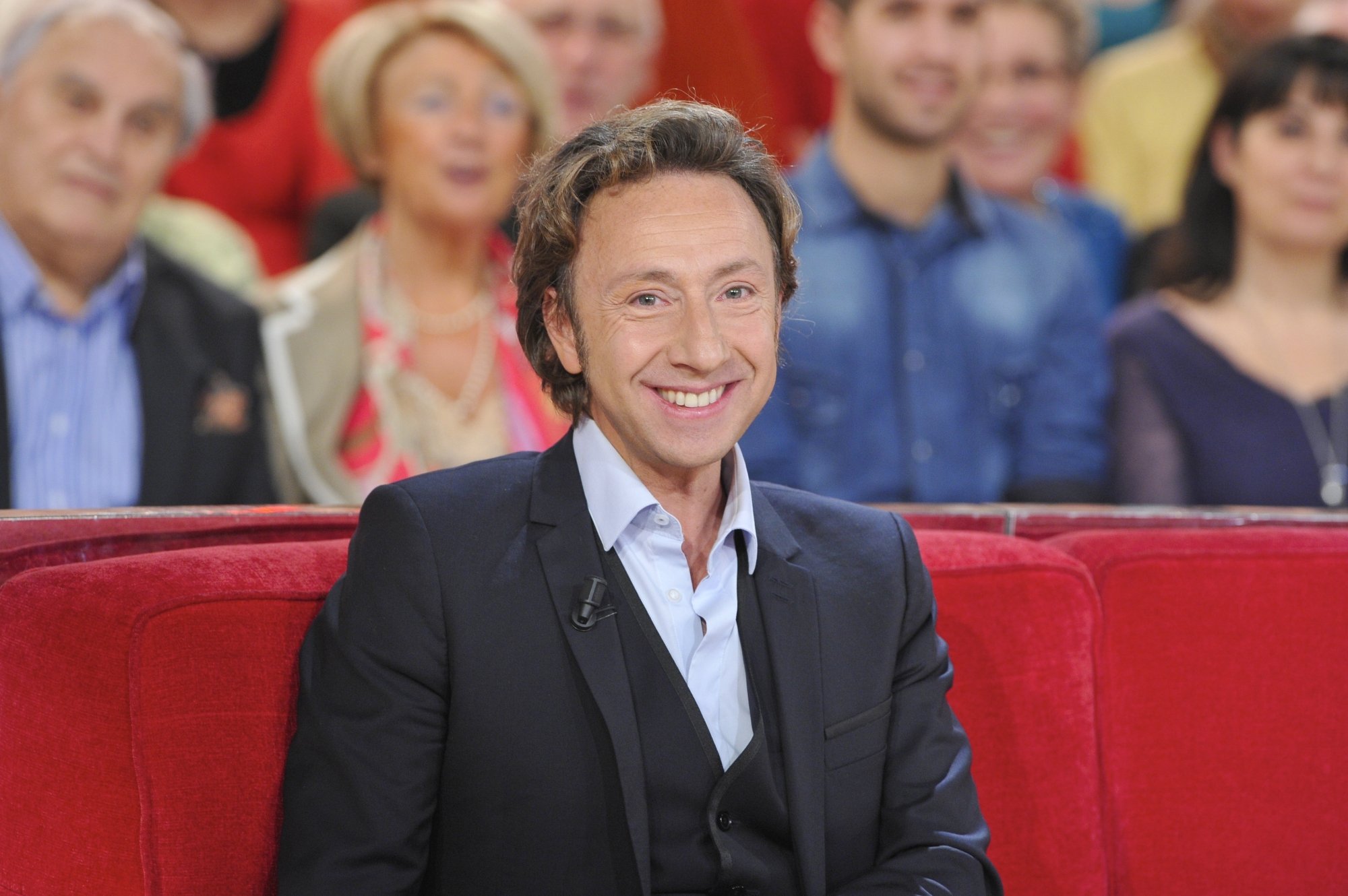 Stéphane Bern lors de l'enregistrement de l'émission [ITALIC]Vivement Dimanche[/ITALIC] à Paris, le 28 novembre 2012. 