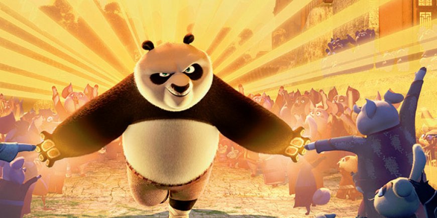 Po, triomphant dans Kung Fu Panda 3