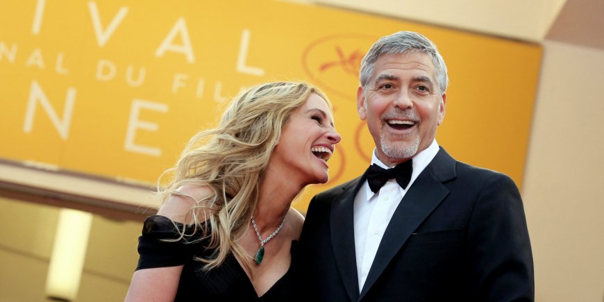 Julia Roberts et George Clooney à la montée des marches du film 