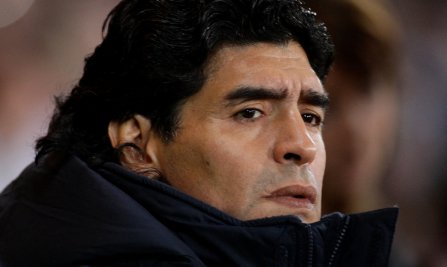 Diego Maradona lors d'un match, le 19 novembre 2008.