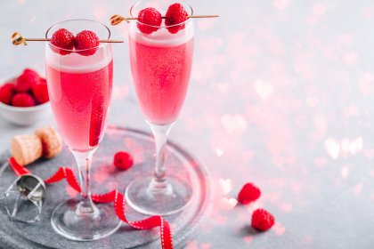 Cocktail rose Saint-Valentin