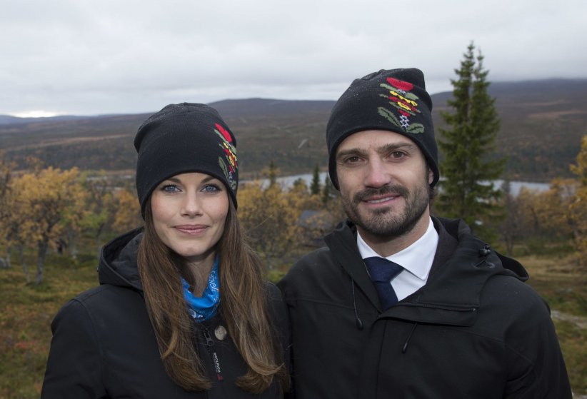 Carl Philip et Sofia de Suède au villlage de Idre en Suède, en octobre 2015.
