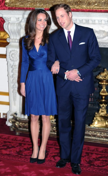 Kate Middleton et le prince William annoncent leurs fiançailles à St James Palace à Londres, le 16 novembre 2016.