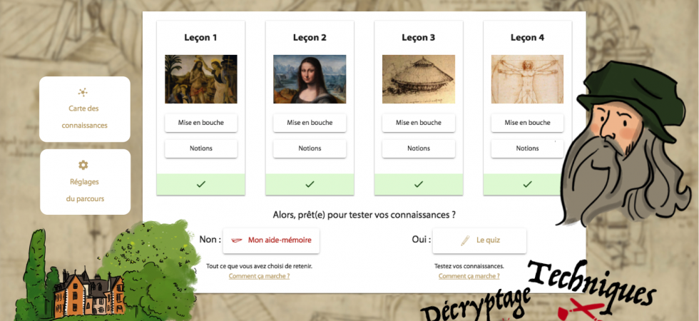 Léonard de Vinci : un jeu en ligne gratuit développé par le Château du Clos Lucé