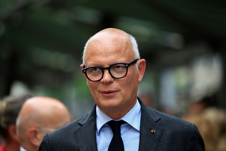 L'ancien Premier ministre Edouard Philippe, fondateur de la formation politique Horizons, lors d'un meeting de campagne pour les élections européennes à Nice, le 6 juin 2024