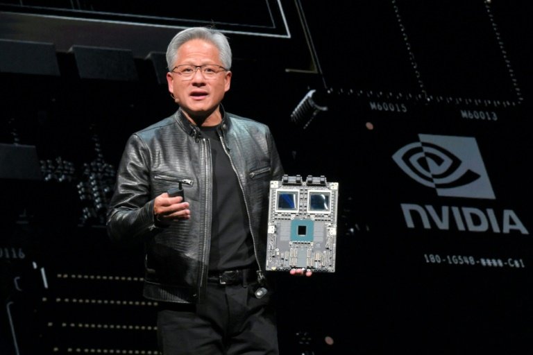 Jensen Huang, patron du groupe américain Nvidia, photographié à Taipei le 2 juin 2024, lors du salon Computex