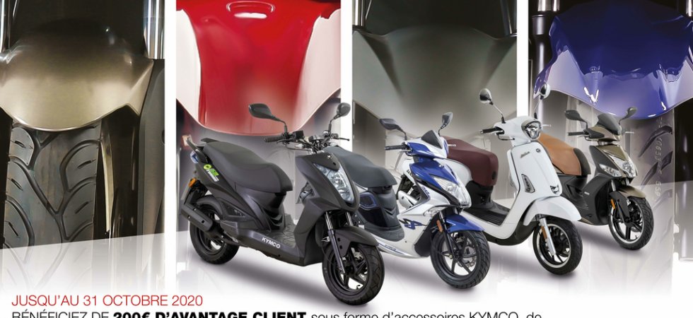 Promo Kymco : 200 EUR d'avantage client sur les scooters 50