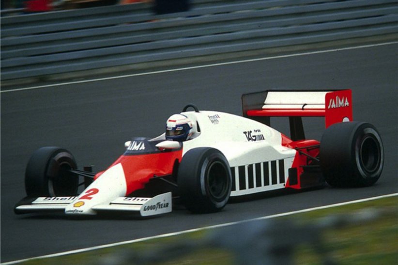 Alain Prost en MP4/2B au GP d'Allemagne 1985
