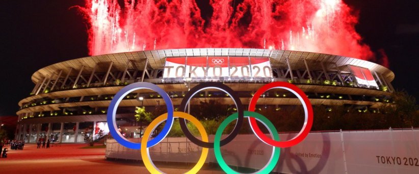 Le Stade olympique sous les feux d'artifices