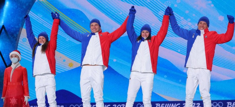 Argenté sur le relais mixte